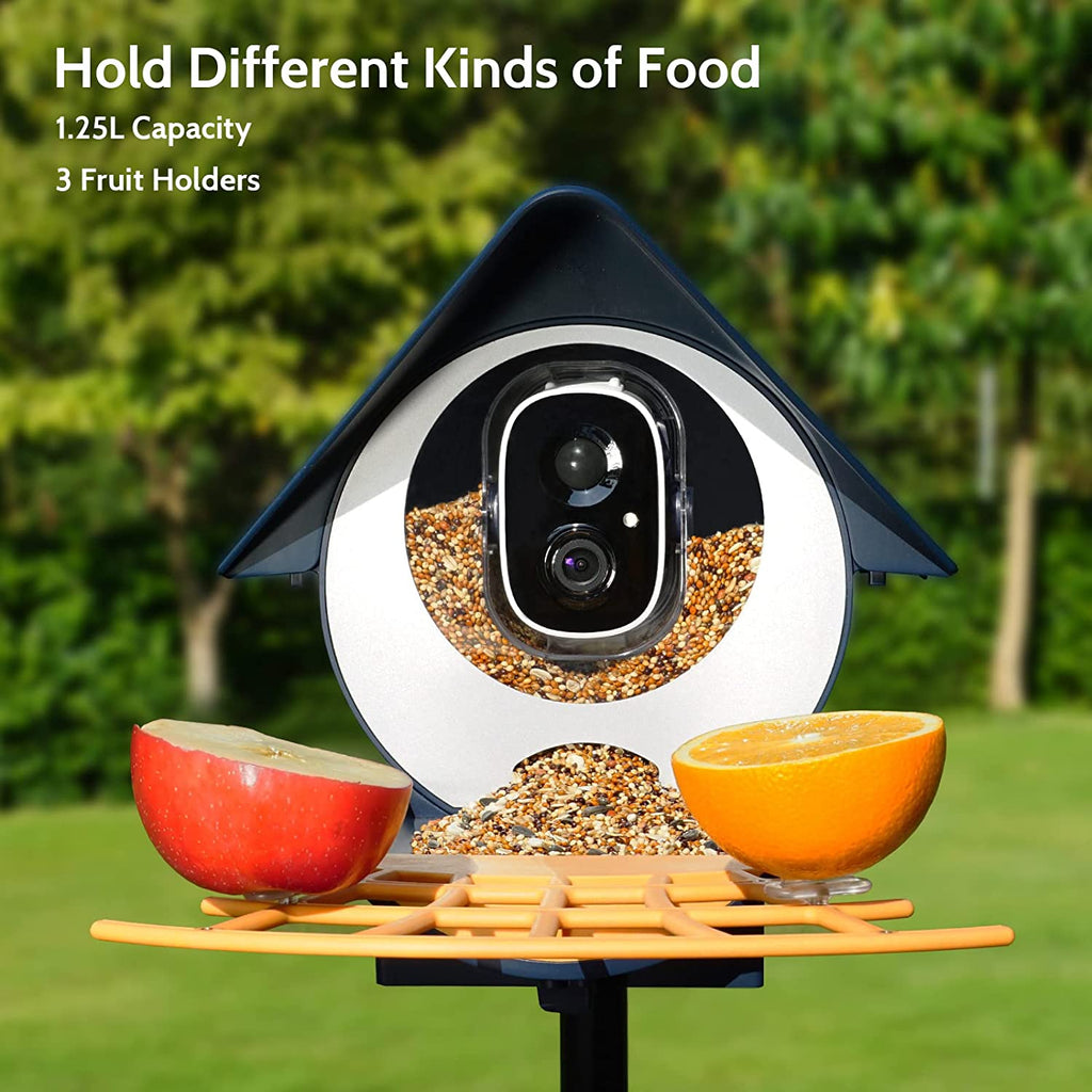 Smart Bird Feeder Capture Bird 2.4GHz WiFi Battery IP65 1080P PIR Motion Detection Full Color Night Vision Two Way Audio Camera