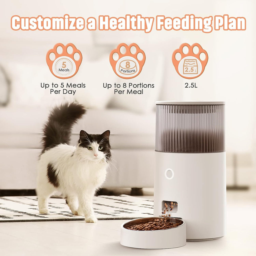 Automatic Pet Food Dispenser WiFi Smart Pet Feeder with APP Control 2.5L for Cats and Dogs Factory