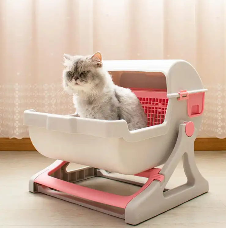 Enclosed Self Cleaning Automatic Cat Toilet Furniture Smart Intelligent Cat Litter Box