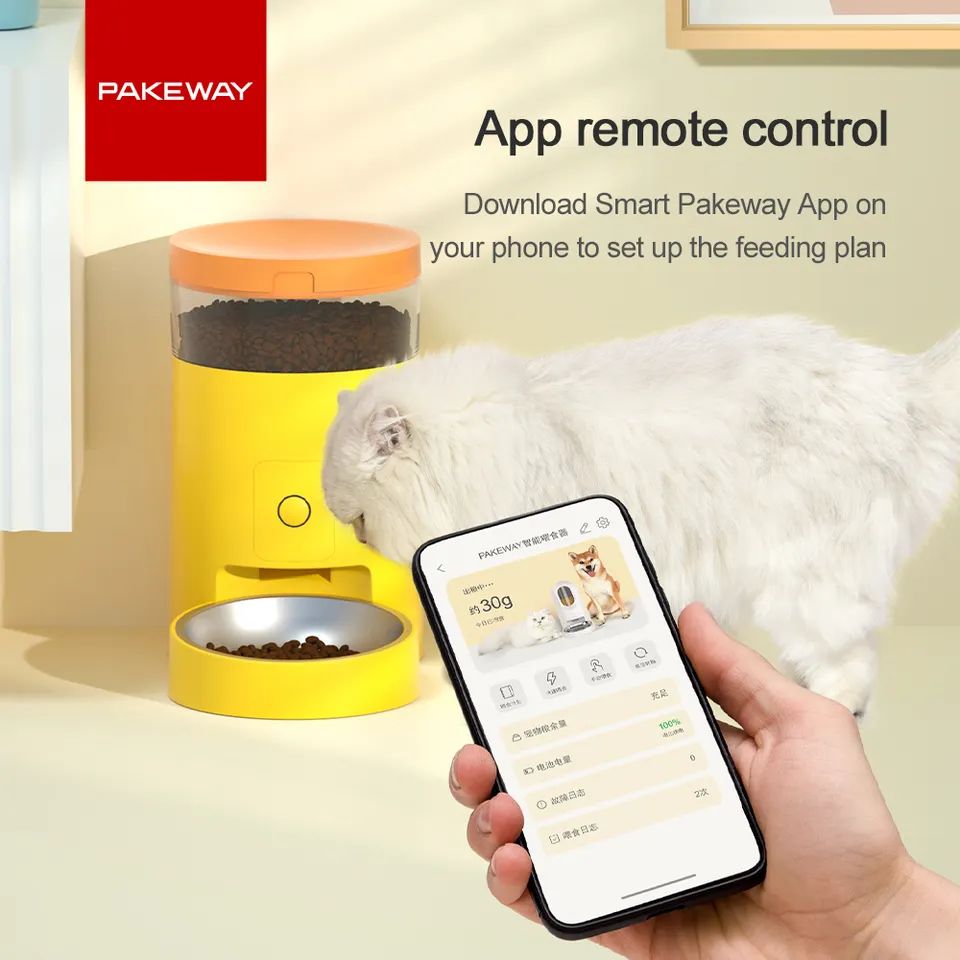 Automatic Pet Food Feeder APP Control Cat Dog Smart Pet Feeder Electronic Timer Food Dispenser Factory