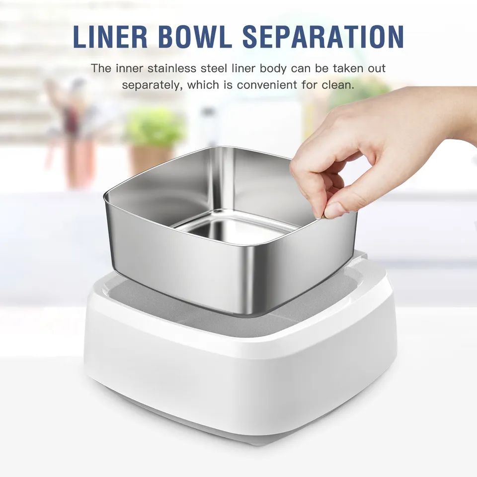 304 Stainless Steel Automatic Food Feeder Drinking Water Bowl  Smart Pet bowl 