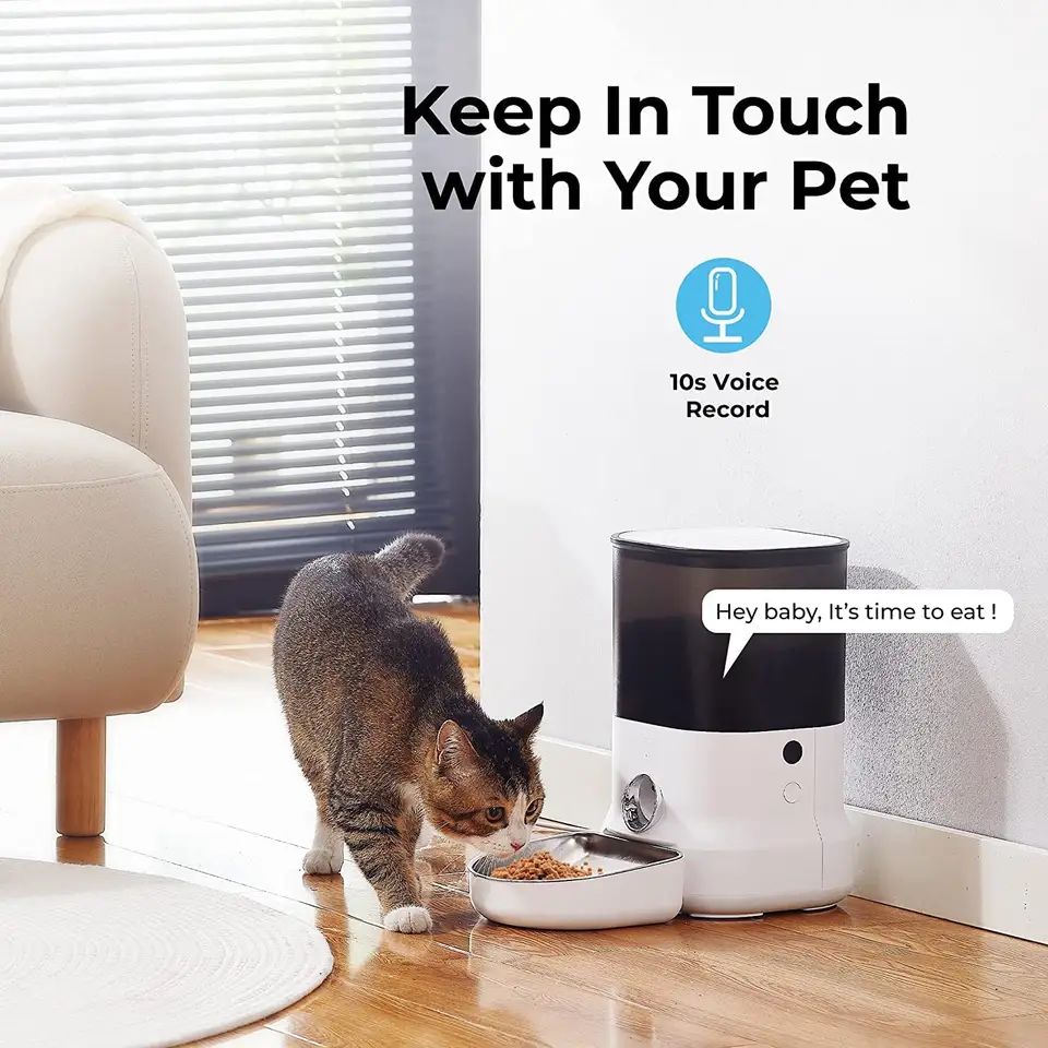  APP Control Cat Dog  Smart Pet Feeder   Electronic Timer Food Dispenser 