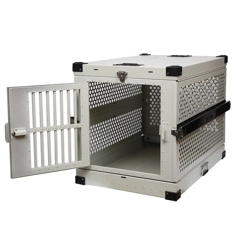 Manufacturers wholesale large dog cage foldable aluminum dog out cage can carry the kennel OEM