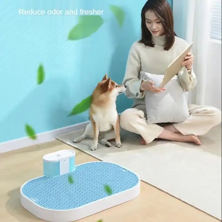 Hot Selling Plastic Dog Indoor Pet Potty Tray Park Corner Dog Wee Pee Pads Tray Training Dog Toilet