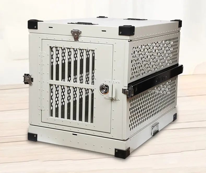 Manufacturers wholesale large dog cage foldable aluminum dog out cage can carry the kennel OEM