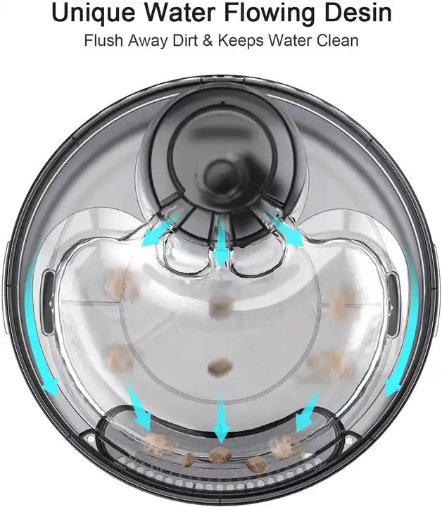 Smart Anti Dry Round 2l Dog Cat Drinking Water Flowing Fountain Automatic Filter Cycle Pp Pet Feeder Dispenser