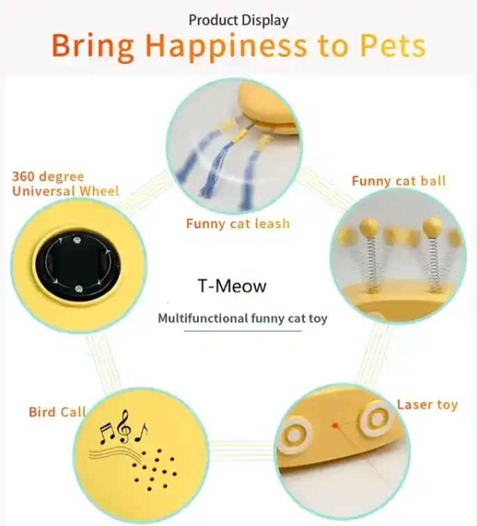 Smart Cat Toys Electric Cat Ball Automatic Rolling Ball Cat Interactive Toys Training Kitten Toys for Indoor Playing