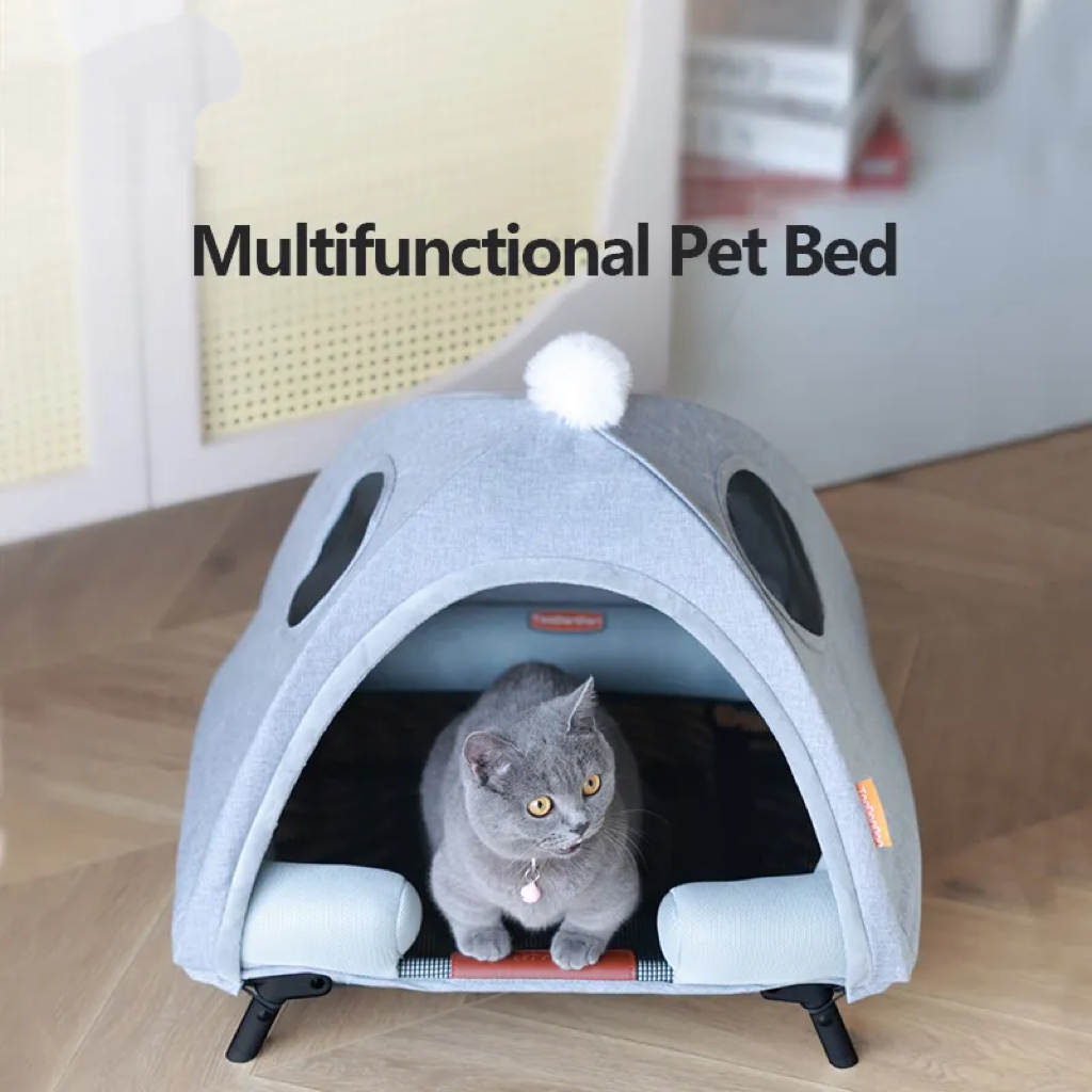  High Quality Round Washable Dog Bed Outdoor Indoor Cat Sleeping Pad Portable Pet Tent Bed