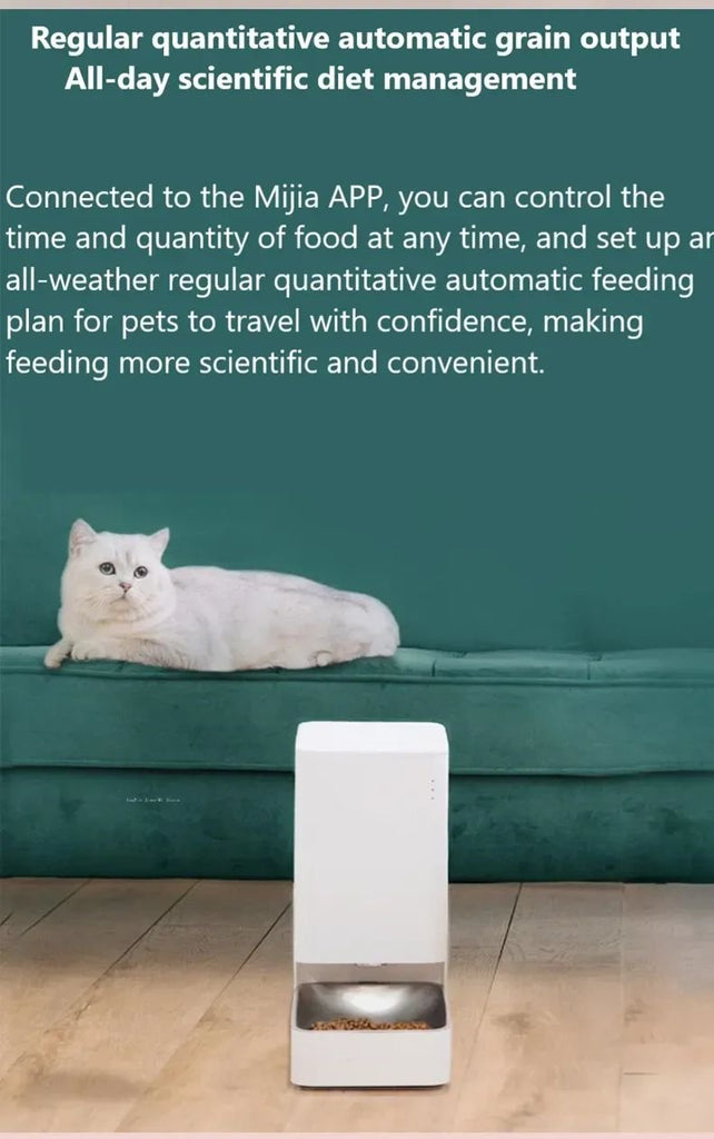 Xiaomi Mijia Smart Pet Feeder Automatic Feeding Timing Design Keep Food Fresh Make a Pet Diet Plan Work With Mi Home App