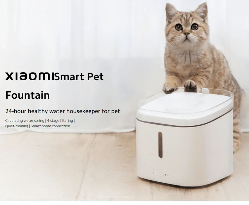 China Manufacture Original Xiaomi Mijia 2L Smart Pet Water Dispenser Automatic Pet Water Drinking Fountain US Plus