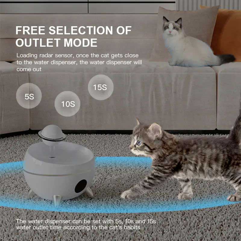 Tuya smart WiFi automatic pet water fountain dispenser with low water level alert on your phone