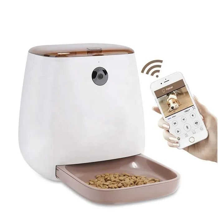 Smart 12 Meals Automatic Pet Feeder 1080P HD WiFi Pet Camera Night Version and 2-Way Audio Auto Dog Cat Food Dispenser