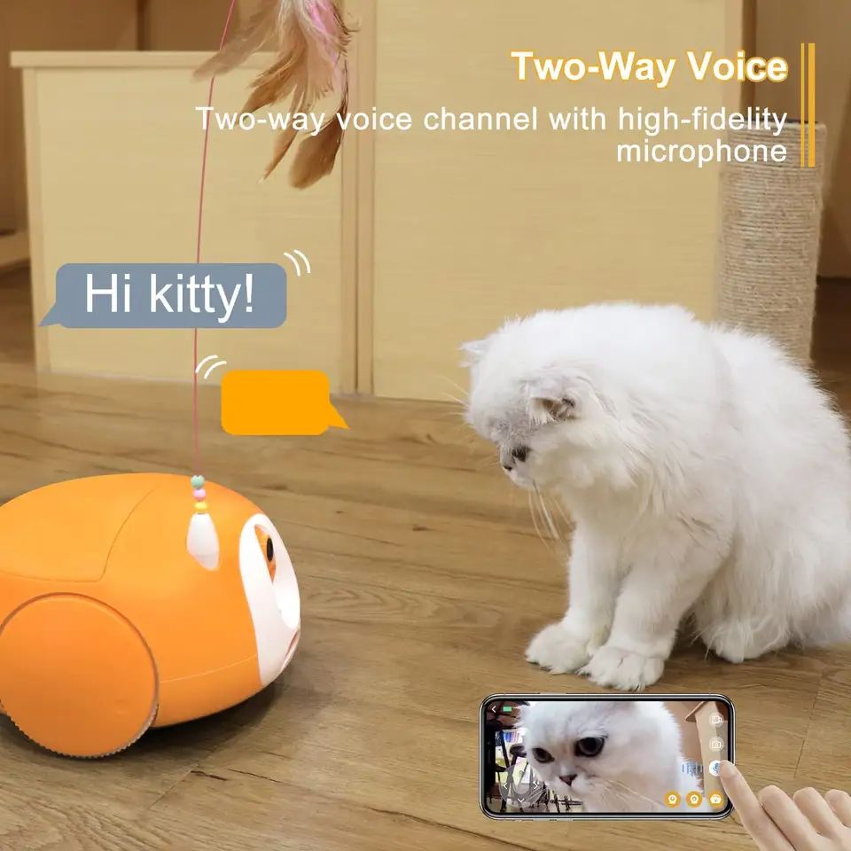 Pet Toys Webcam Full HD 1080P smart pet robott robot pet toys robot with dog camera treat Cat toy Intelligent companion robot