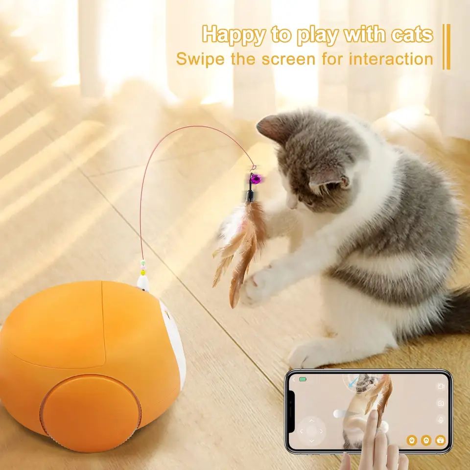 Pet Toys Webcam Full HD 1080P smart pet robott robot pet toys robot with dog camera treat Cat toy Intelligent companion robot