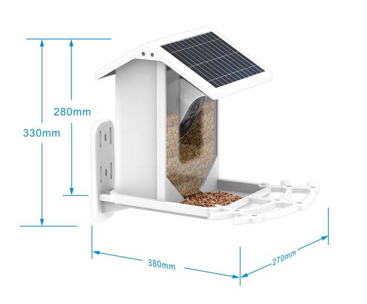 Newest Waterproof Designed Outdoor Smart Bird Feeder Camera Observe Birds Activity And Eating