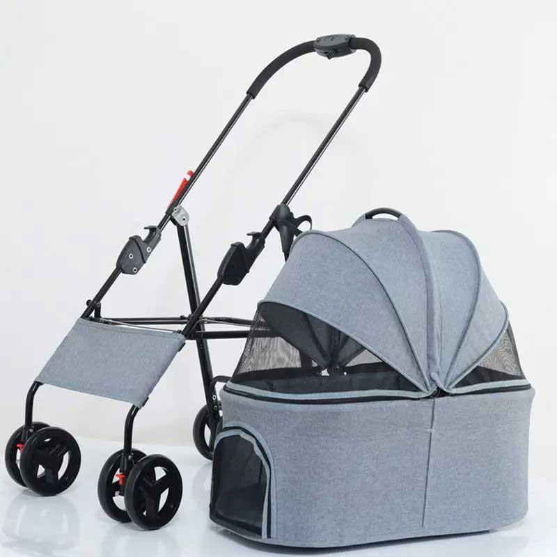 Pet Trolleys For Travelling 4 Wheels Dog Stroller Travel Bag Cat Cart Carrier Pet Stroller