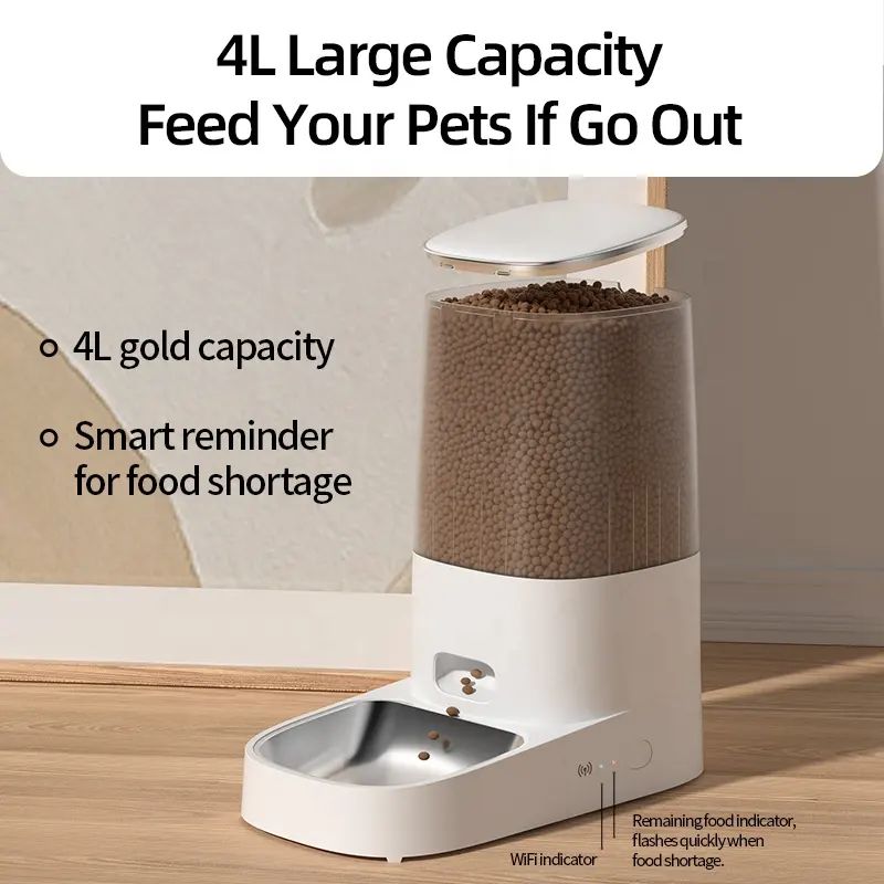 Smart Durable Pet Feeders Dog Cat Food Dispenser WIFI Smart Automatic Pet Feeder