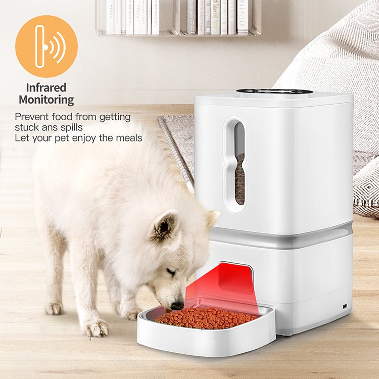 Retail/Wholesale OEM Private label Automatic pet feeder cat smart pet food dispenser remote control pet feeder with camera