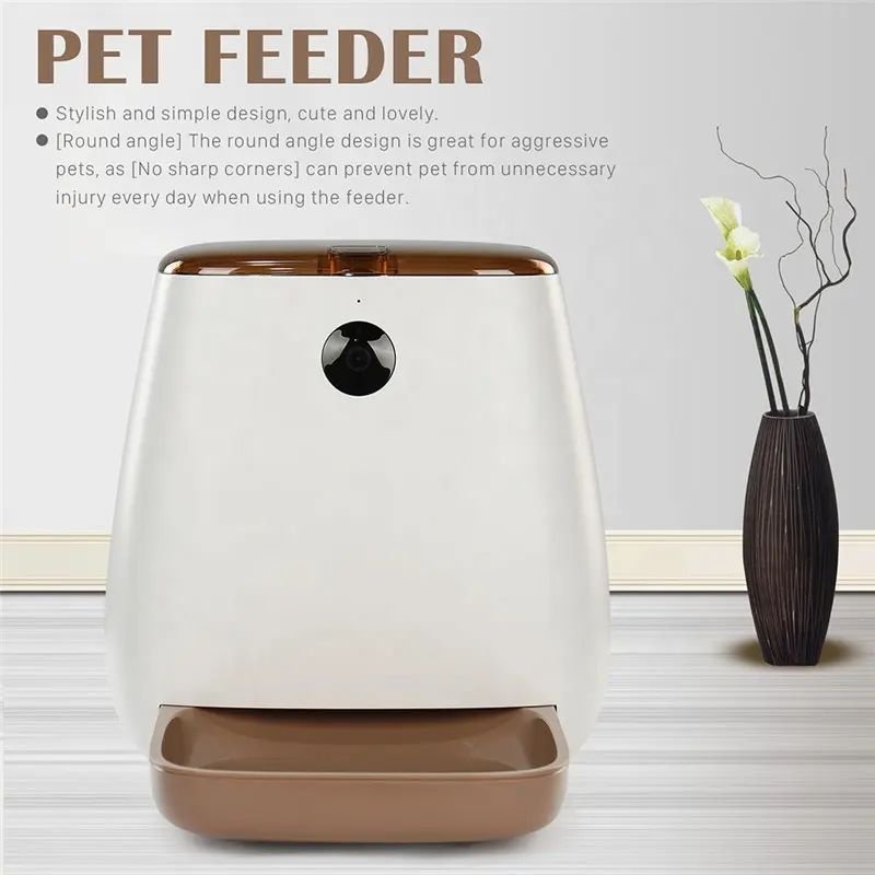 Smart 12 Meals Automatic Pet Feeder 1080P HD WiFi Pet Camera Night Version and 2-Way Audio Auto Dog Cat Food Dispenser