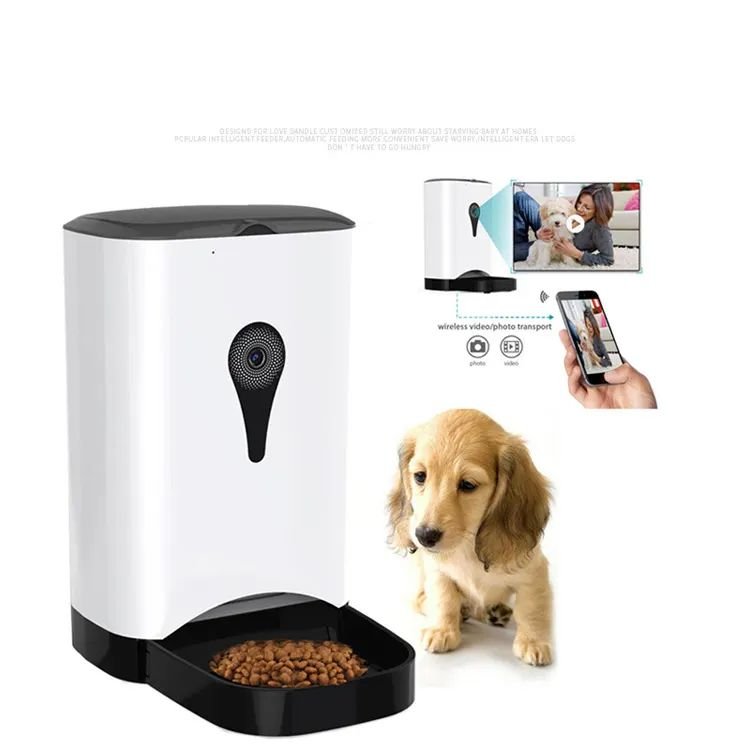 HD Camera and APP Remote Timing Control One Click Feeding Smart Pet Feeder for Cat and Dog