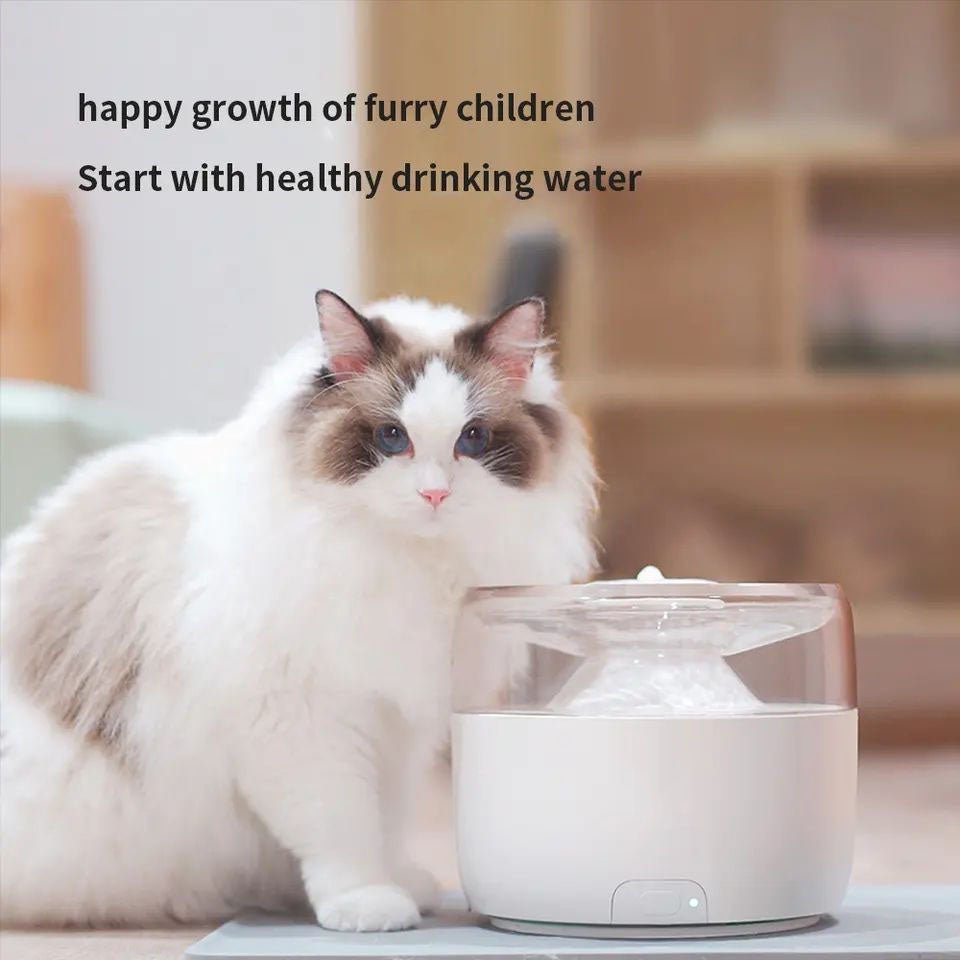 Manufacture Wholesale Electric Intelligent Automatic Water Fountain Filter Flowers Drinking Machine Smart Pet Cat Water Fountain