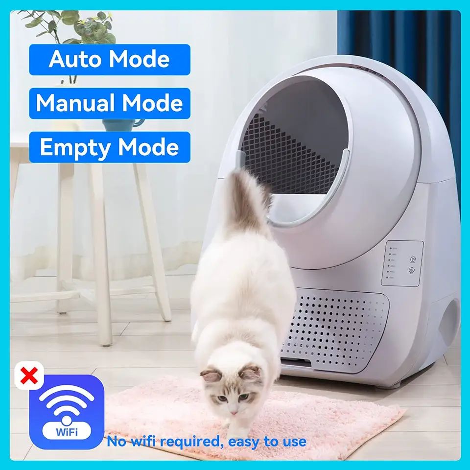 Smart Quick Self Cleaning Big Cat Toilet Automatic APP Remote Control Auto Cat Litter Box