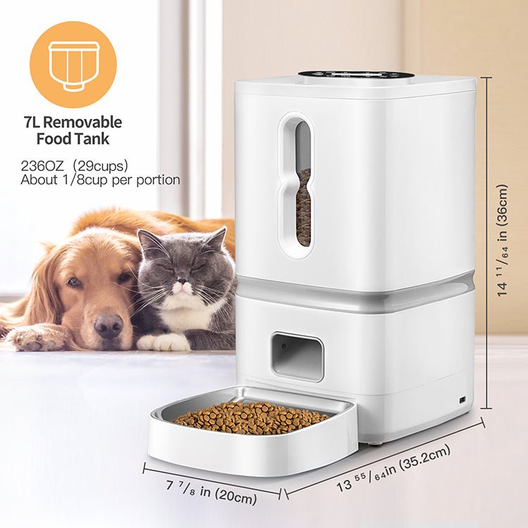 Tuya Dog Cat Smart Pet Feeder Wifi Mobile Phone App Remote Control Microchip Automatic Pet Feeder With 6L