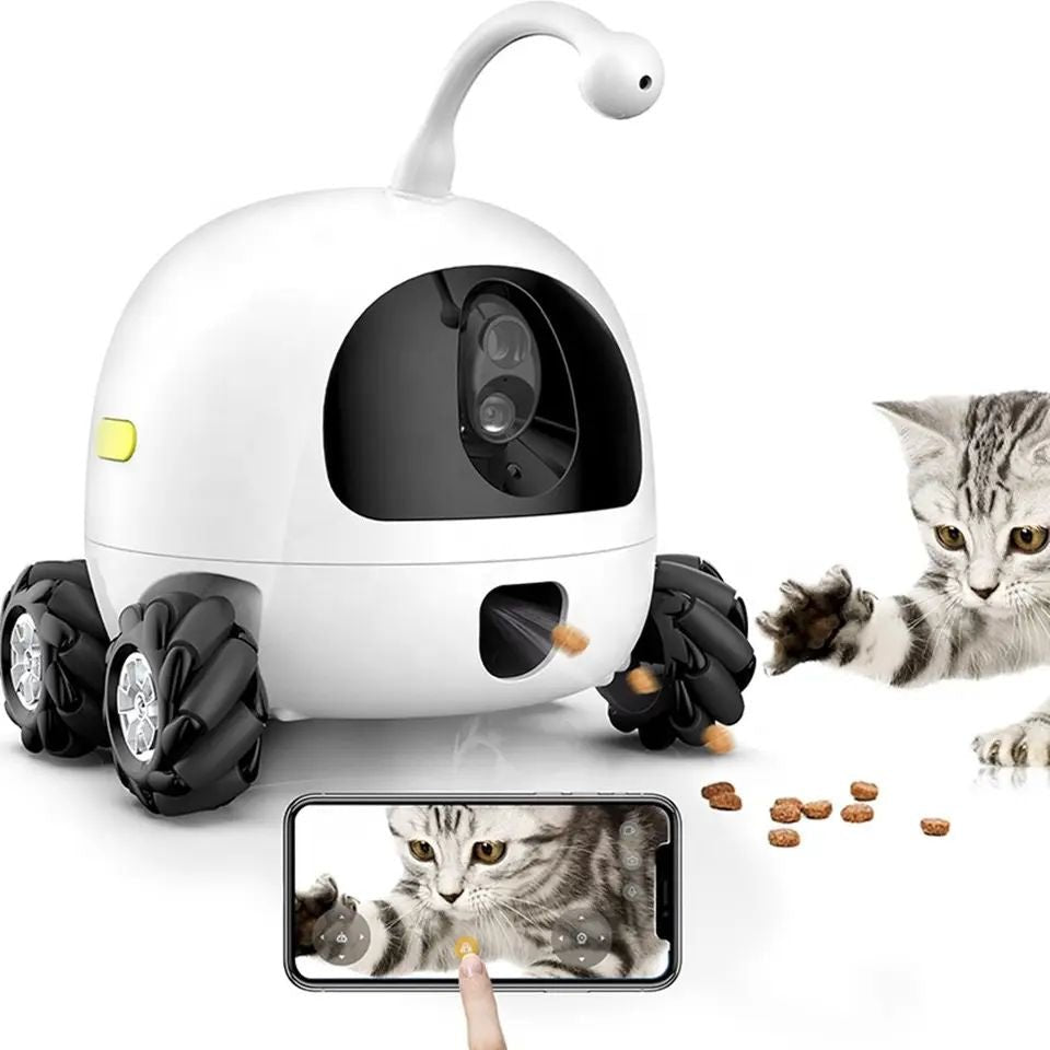 Wholesale Cat Toy Intelligent Companion Robot Pet Toys Full HD 1080P Video Interactive Cat Dog Toy