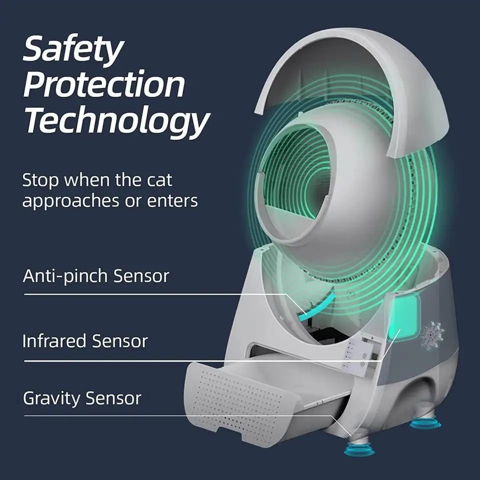 Smart Quick Self Cleaning Big Cat Toilet Automatic APP Remote Control Auto Cat Litter Box