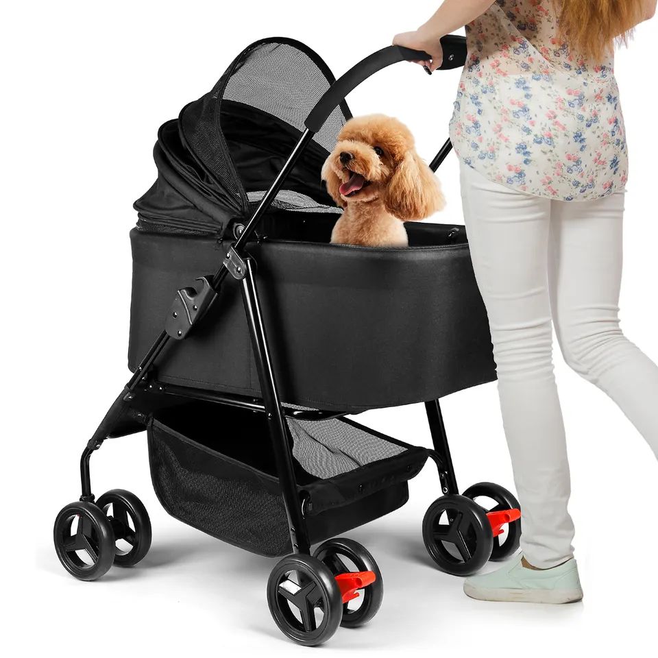 Pet Trolleys For Travelling 4 Wheels Dog Stroller Travel Bag Cat Cart Carrier Pet Stroller