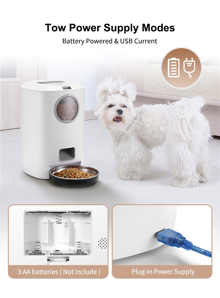 Wifi Remote Control Auto Dog Feeder Wifi Smart Automatic Cat Pet Feeder For Dogs