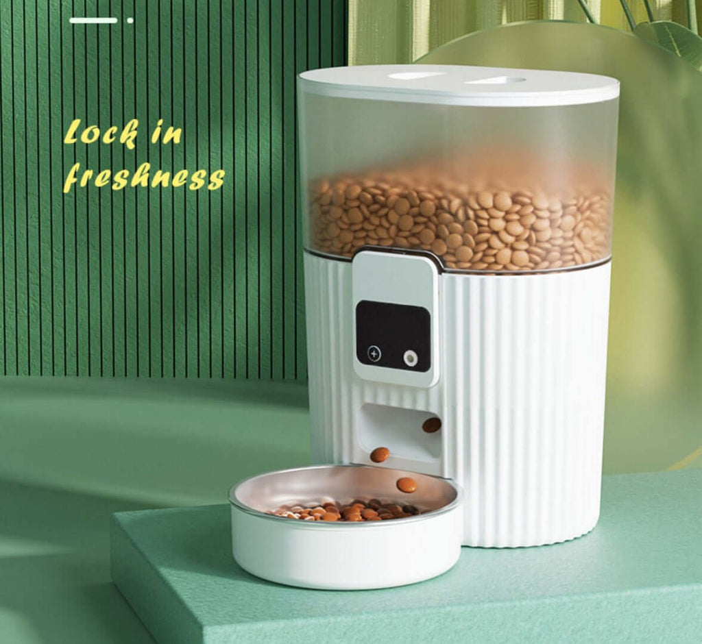 Automatic Cat Feeder, 3.5L Pet Feeder with Dual Power Supply Auto Cat 