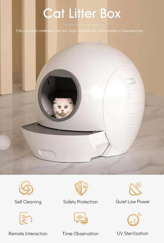 Smart Auto Self Cleaning Cat Litter Box App Control Automatic Cat Toilet Wholesale