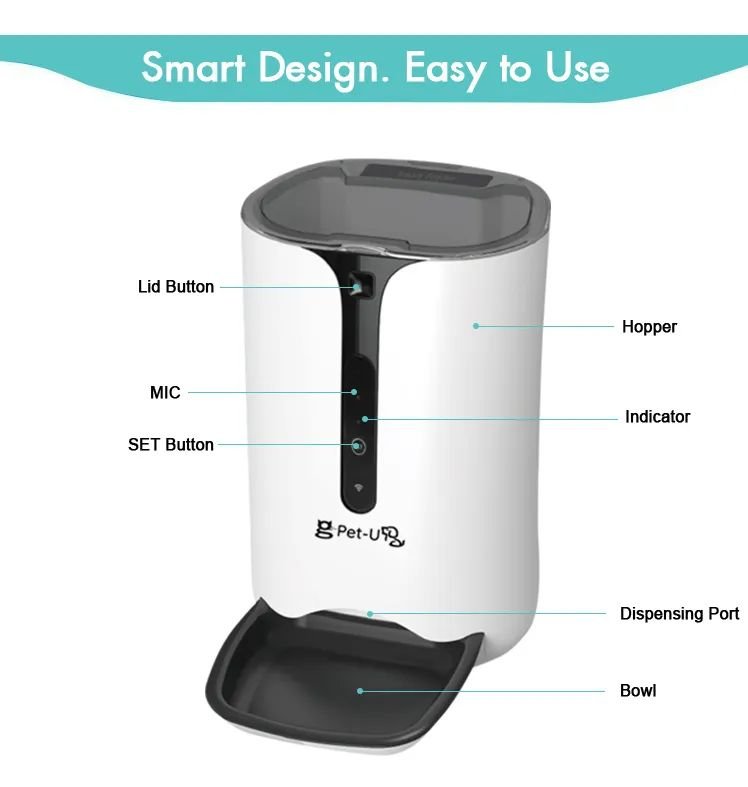 mi xiaomi 2.85L Automatic Pet Cat Feeder with App control FRESH Element Mini Metal Wi-Fi Enabled