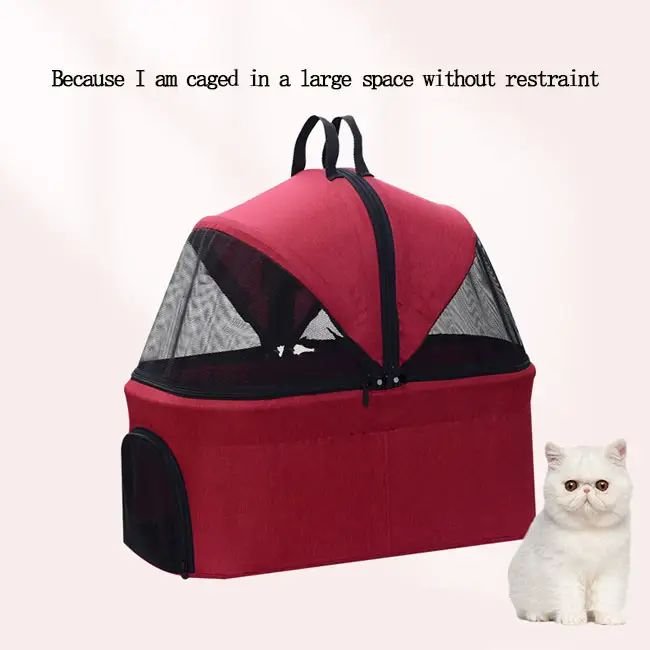 Pet Trolleys For Travelling 4 Wheels Dog Stroller Travel Bag Cat Cart Carrier Pet Stroller