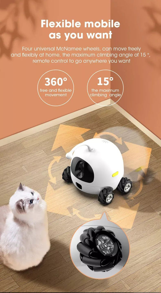 Wholesale Cat Toy Intelligent Companion Robot Pet Toys Full HD 1080P Video Interactive Cat Dog Toy