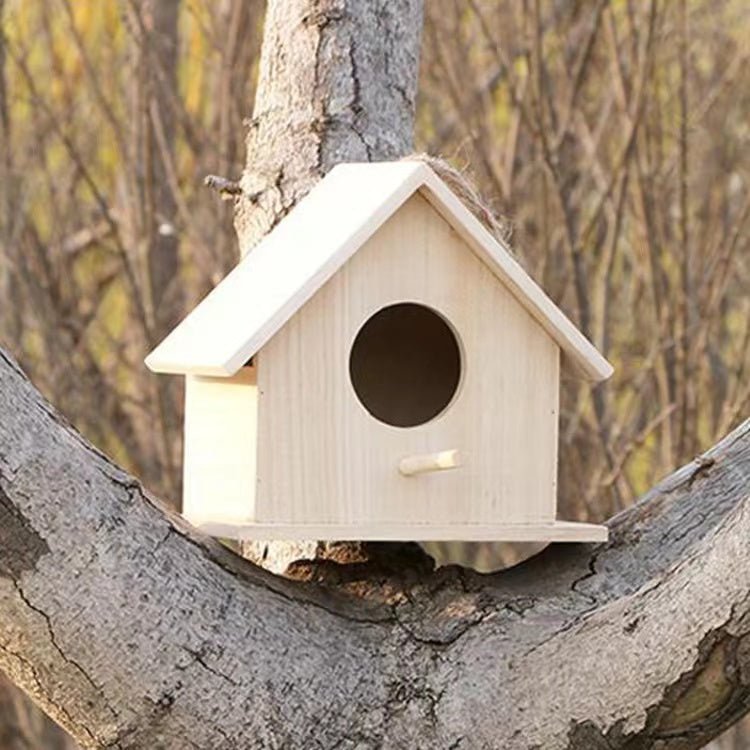 Best selling outdoor wooden bird house Rustic Bird House Wood New Cedar Wooden Decorative Birdhouse Hanging Nest