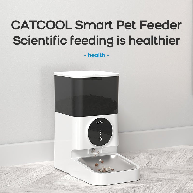 2023 New Video Smart Wifi Remote Control Pet Feeder Microchip Automatic Dog Pet Bowls Food Feeder White Animals OEM Steel 7L