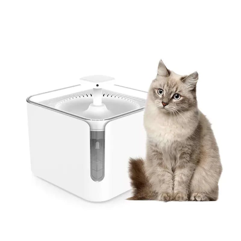  Cat Water Fountain Stainless Steel Cat Automatic Water Dispenser Dog Water Fountain 67oz/2.0L, Ultra-Quiet Cat Fountain Drinking Water Bowl Cat Water Dispenser for Cat Dog with Filter&Sponges