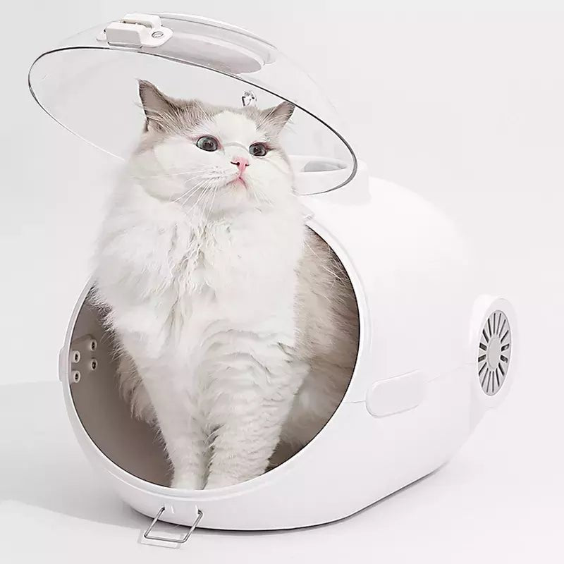  Pet Hair Dryer Box, Fast Dog Hair Dryer, Pet Grooming, Adjustable Temperature and Time, Bottom-up Blowing, 360 Degree Warm Wind Cycle, Cat Accessories and Small Dog Accessories