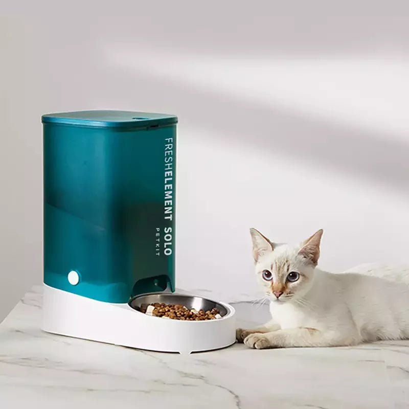 beQ 5L Automatic Cat Feeder, Timed Dog Feeder for Dry Pet Food with Stainless Steel Bowl, Twist Lock Sealed Lid and Desiccant Dag, 1-6 Meals Per Day, 20-Second Voice Recording, for Cats or Dogs.